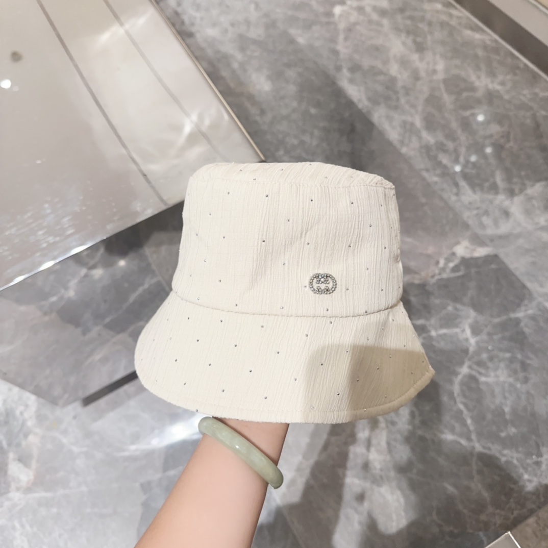 Sombrero de pescador Gucci, artesanía exquisita, alta gama y elegante, lujo discreto, fácil de llevar, ¡ventas rápidas!
