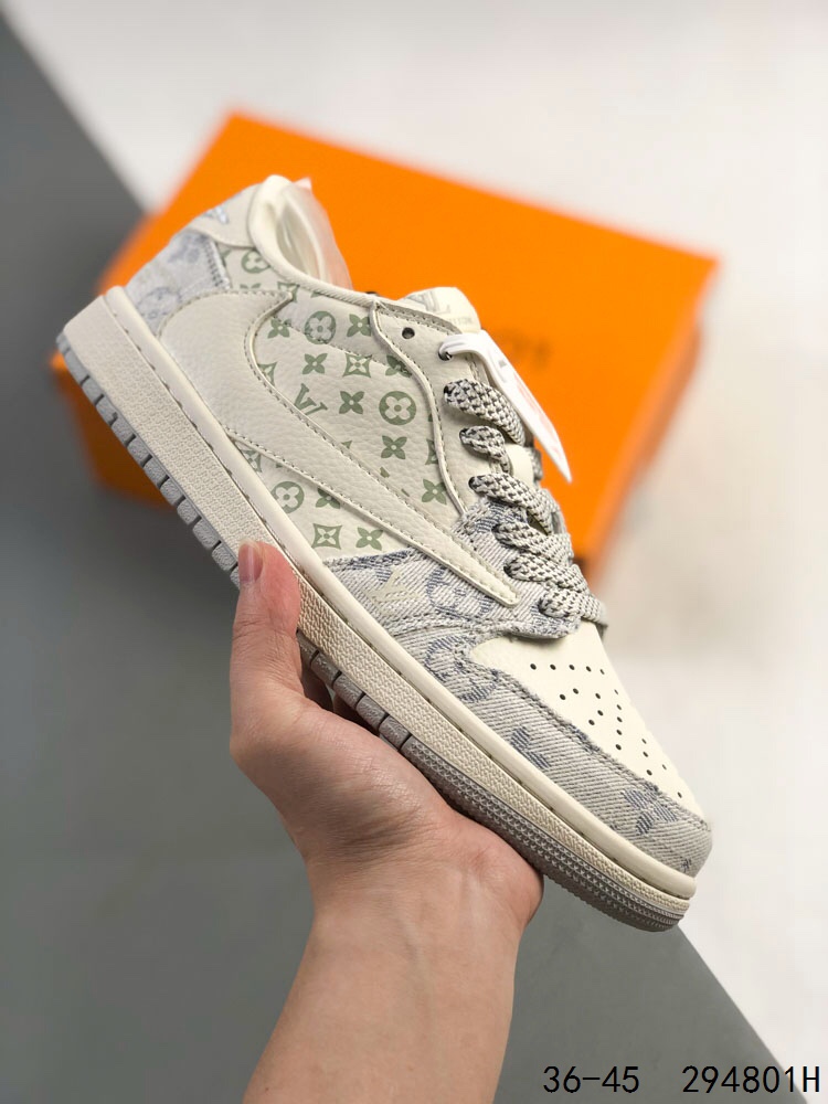 ️ 公司级真标带半码！JordanAir Jordan 1 Low AJ1 WH 乔1  LV联名 低帮复古文化休闲运动篮球鞋。凭借出色的性能和吸睛的外观， Air Jordan直是风球场和街头1
