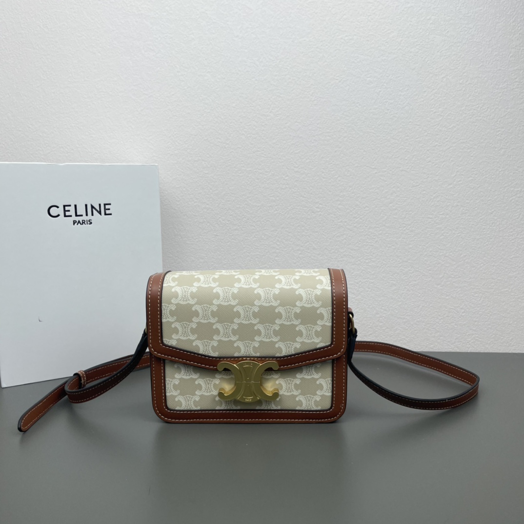 High Quality Designer
 Celine Fashion
 Bags Handbags Gold Calfskin Canvas Cowhide Triomphe