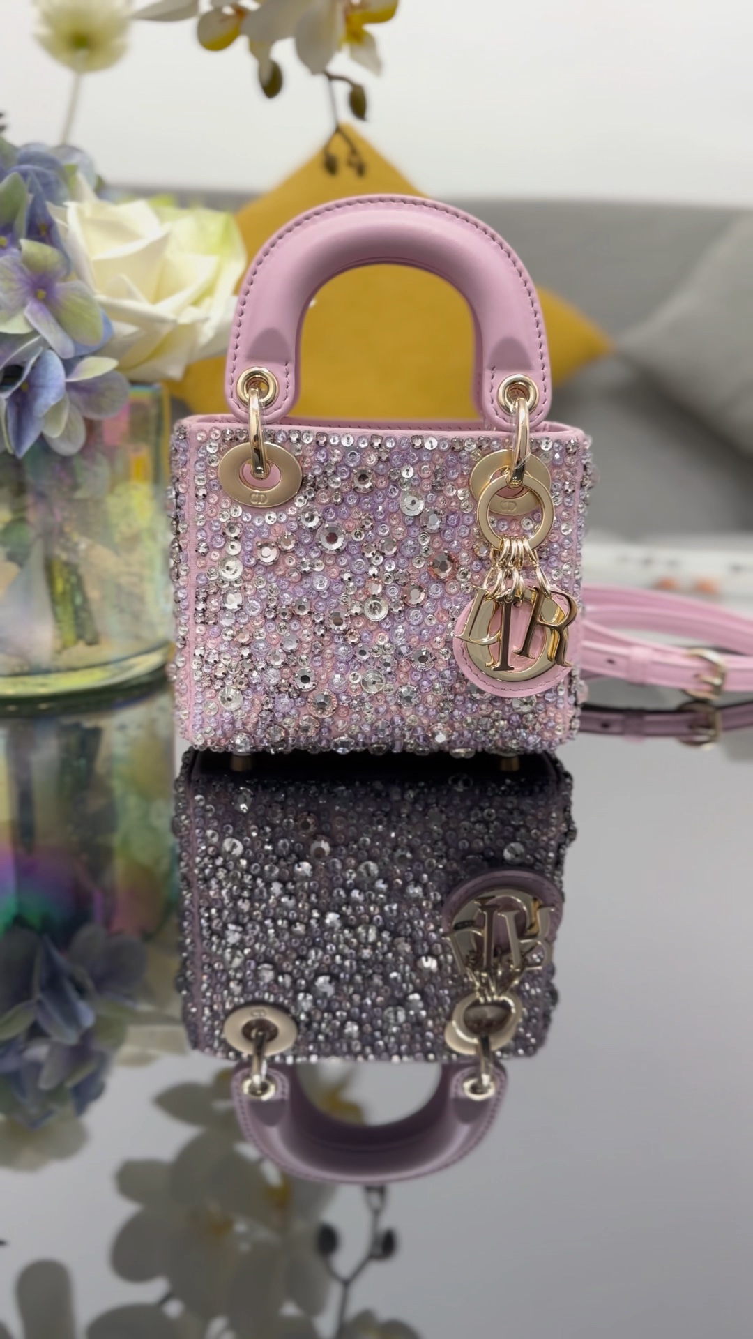 ❤️Bordado de cuentas y diamantes súper mini en lavanda claro, edición limitada