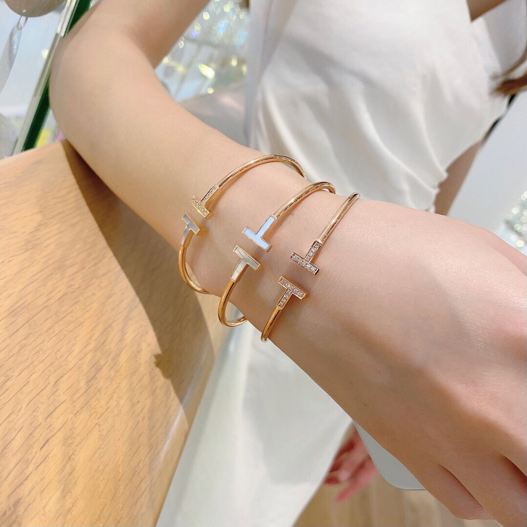 [Tiffany & Co. Jewelry]203799[We produce] Double T bracelet ZP 13,000 Half Fri