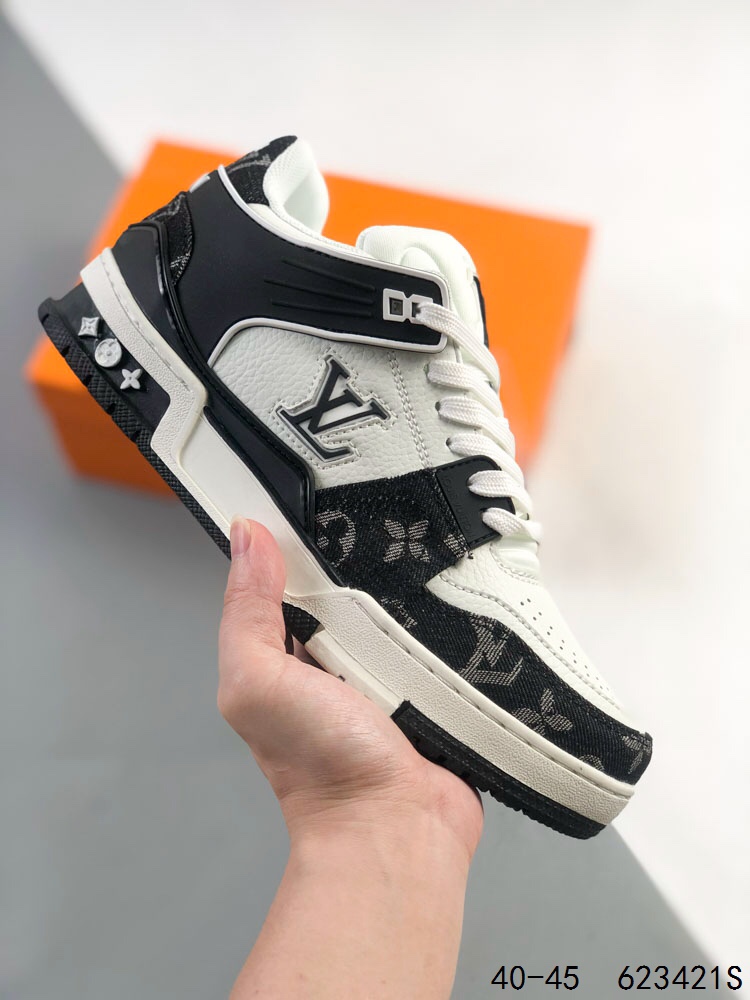 LVLVLV Trail Sneaker Low 休闲运动文化百搭篮球板鞋 致TPR光泽鞋底#耐弯折滴塑支持片#鞋垫嵌入超软脚感乳胶材质的篮球鞋 ID：623421S1
