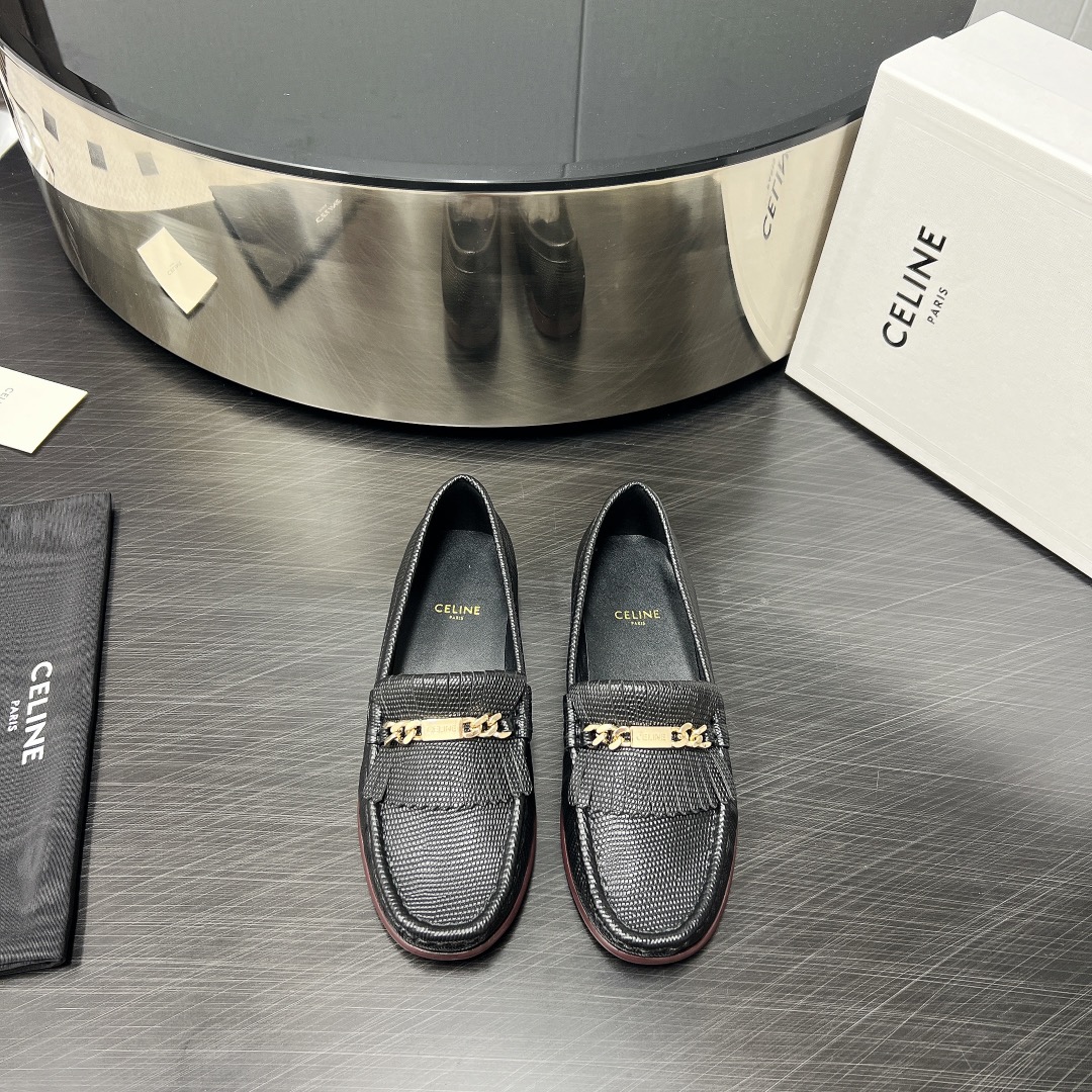 Fashion Review: Céline-Lin 2024 Metallic Chain Sole Shoes with Zirconium Fabric - 图片 1