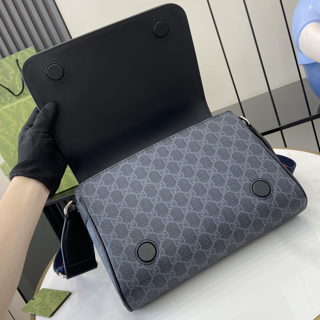 Gucci Supreme Canvas Crossbody Bag - Black - Model 792124 8 i1719751685 1444 6