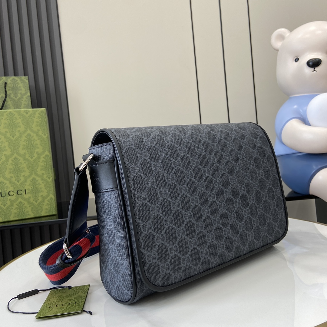 Gucci Supreme Canvas Crossbody Bag - Black - Model 792124 3 i1719751685 5861 1