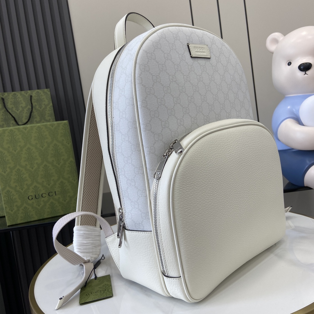 Gucci Backpack, White PVC Medium Backpack, Stylish and Functional 40cm 2 i1719754139 2853 1