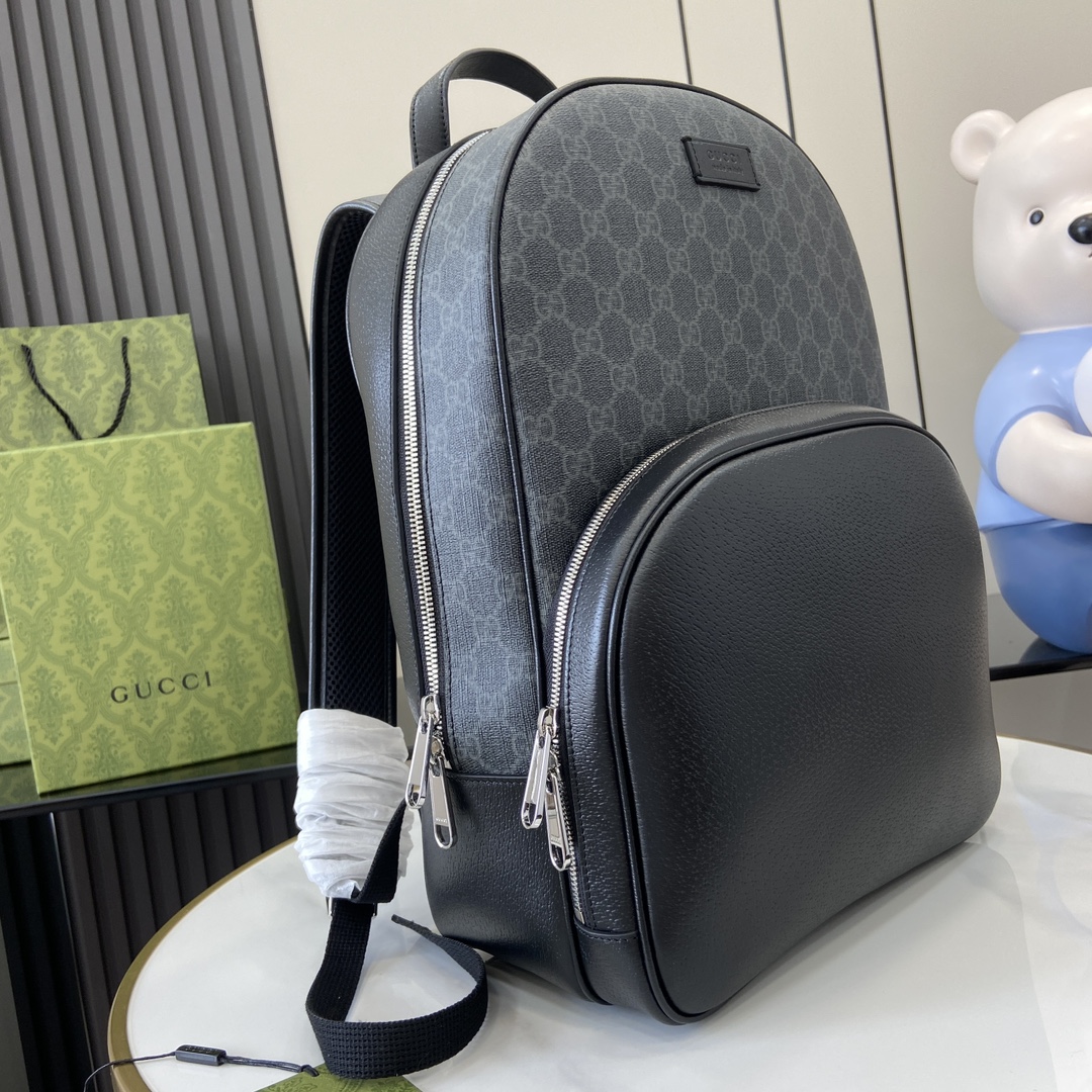 Gucci Medium Backpack in Black GG Supreme Canvas - Style 795462 3 i1719754380 1702 1