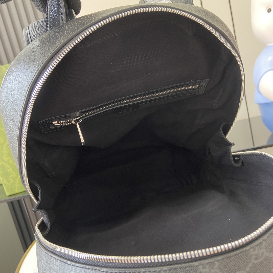 Gucci Medium Backpack in Black GG Supreme Canvas - Style 795462 9 i1719754380 8455 7