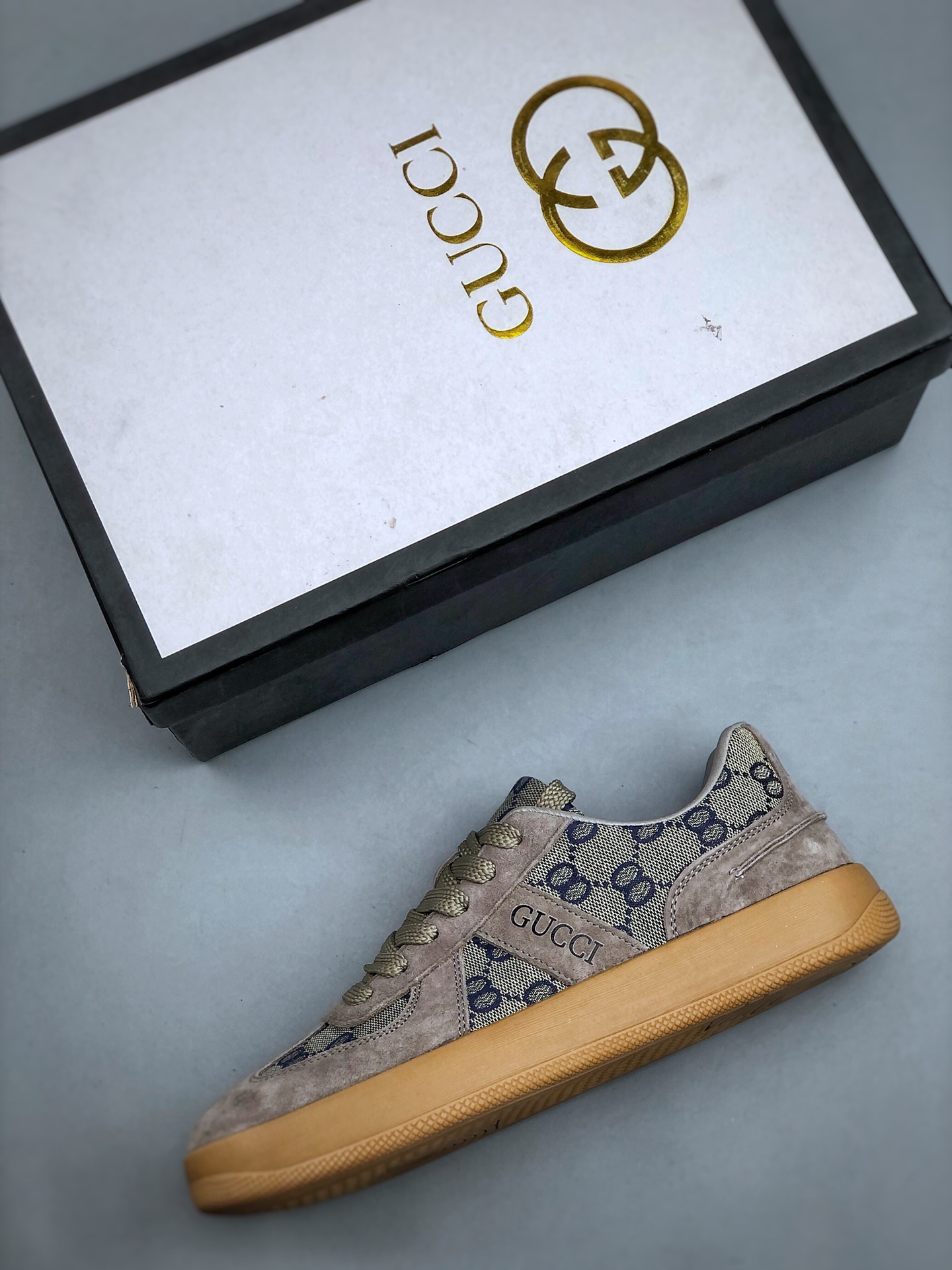 Gucci 轻奢单品 广东品质原厂 高奢古驰Gucci Screener GG High-Top Sneaker休闲潮鞋系列