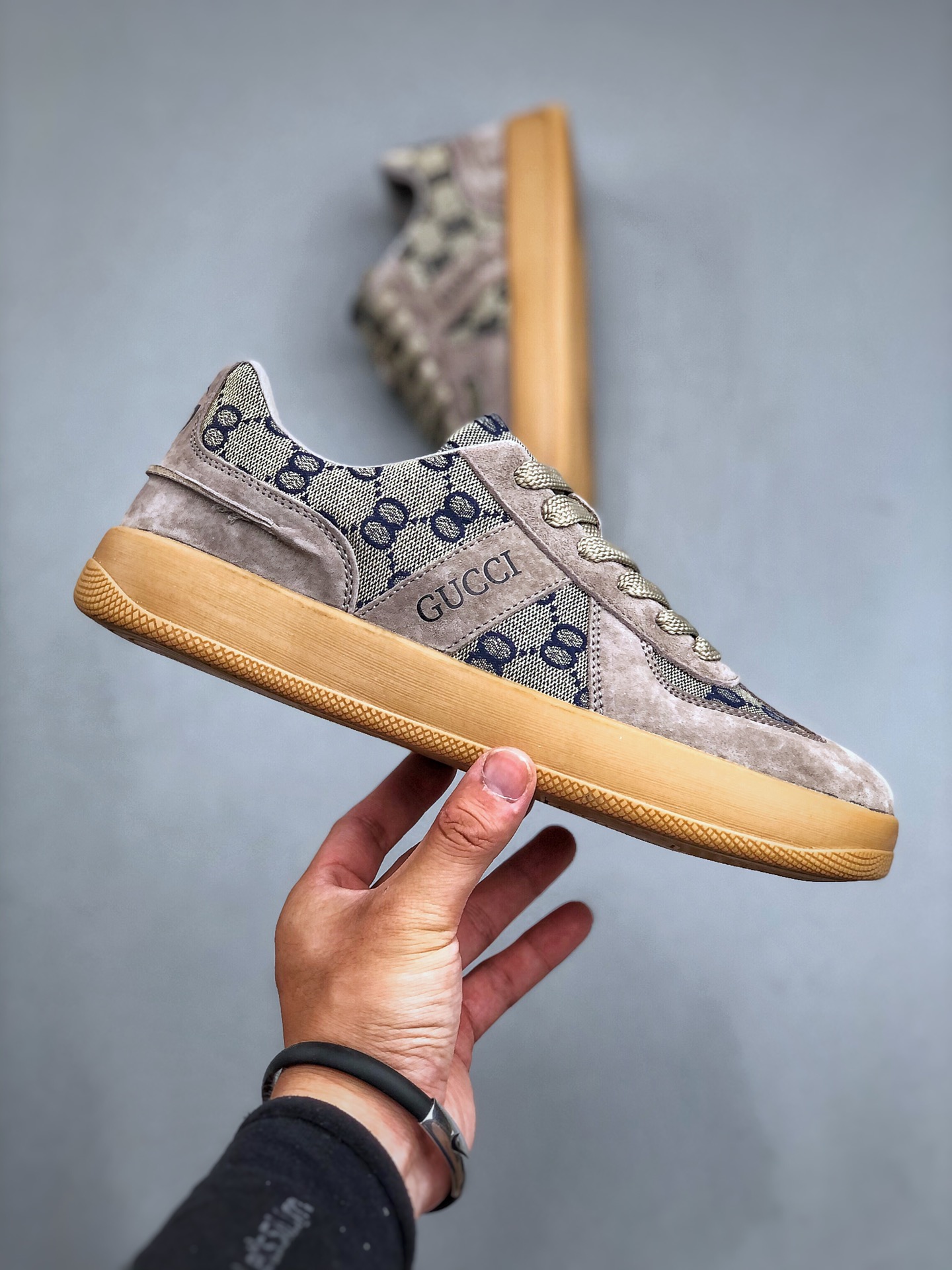 Gucci 轻奢单品 广东品质原厂 高奢古驰Gucci Screener GG High-Top Sneaker休闲潮鞋系列