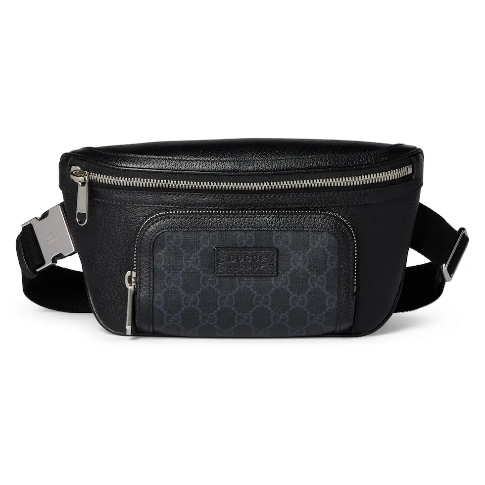 Gucci GG Supreme Bolsa de Cinturón y Riñonera Bolsos de mano Maletín Bolsos cruzados y bandoleras Bolsos de Tote Negro Lona Algodón Mini