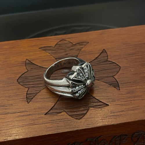 Chrome Hearts Classic Retro Cross Ring with Unique Convex Concave Design 16 Chrome Hearts Classic Retro Cross Ring with Unique Convex Concave Design