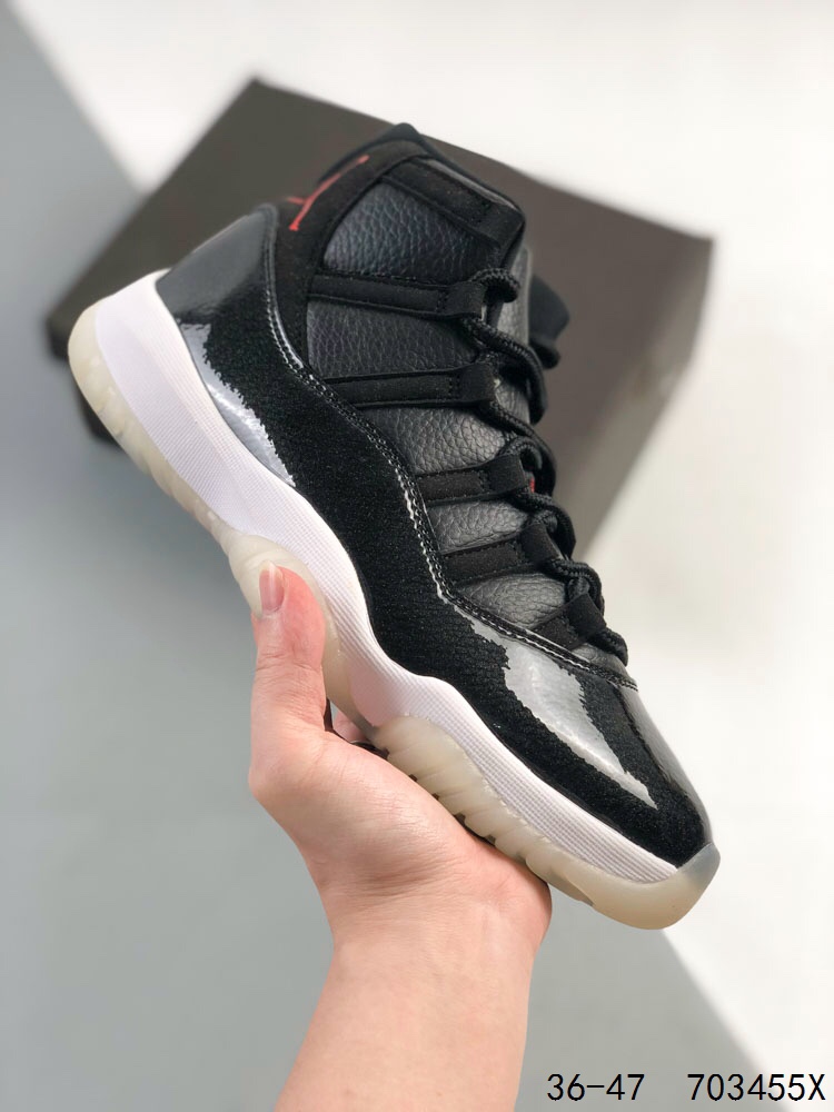 真标带半码！
乔丹11代  Nike Air Jordan 11 Retro 乔11 高低帮运动篮球鞋 AJ11代经典设计，深受球员与球迷喜爱   
是 JORDAN 品牌的经典版型之一。该复刻鞋款的设计灵感源自迈克尔·乔丹第四次夺冠时所穿鞋款。
ID：703455X