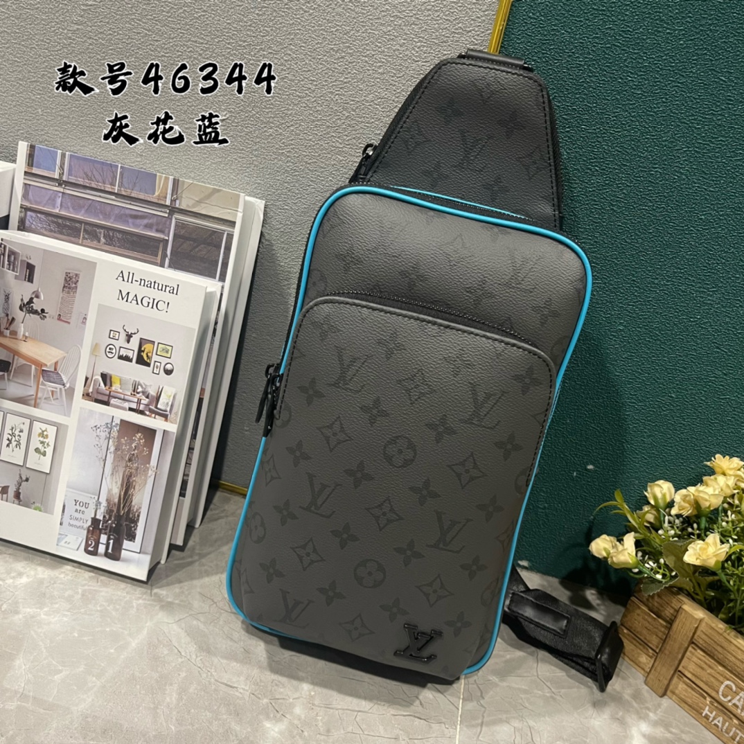 Louis Vuitton LV Avenue AAAA
 Crossbody & Shoulder Bags Blue Grey Damier Graphite Canvas Casual M46344