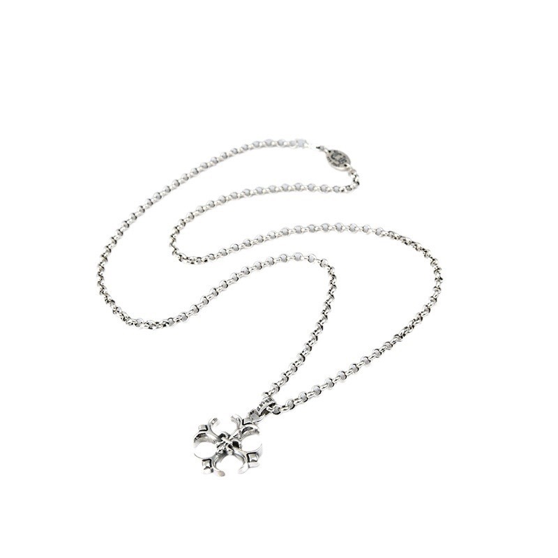 Chrome Hearts ch剋罗心十字架项链潮人个性朋克男女项链吊坠 毛衣链饰品