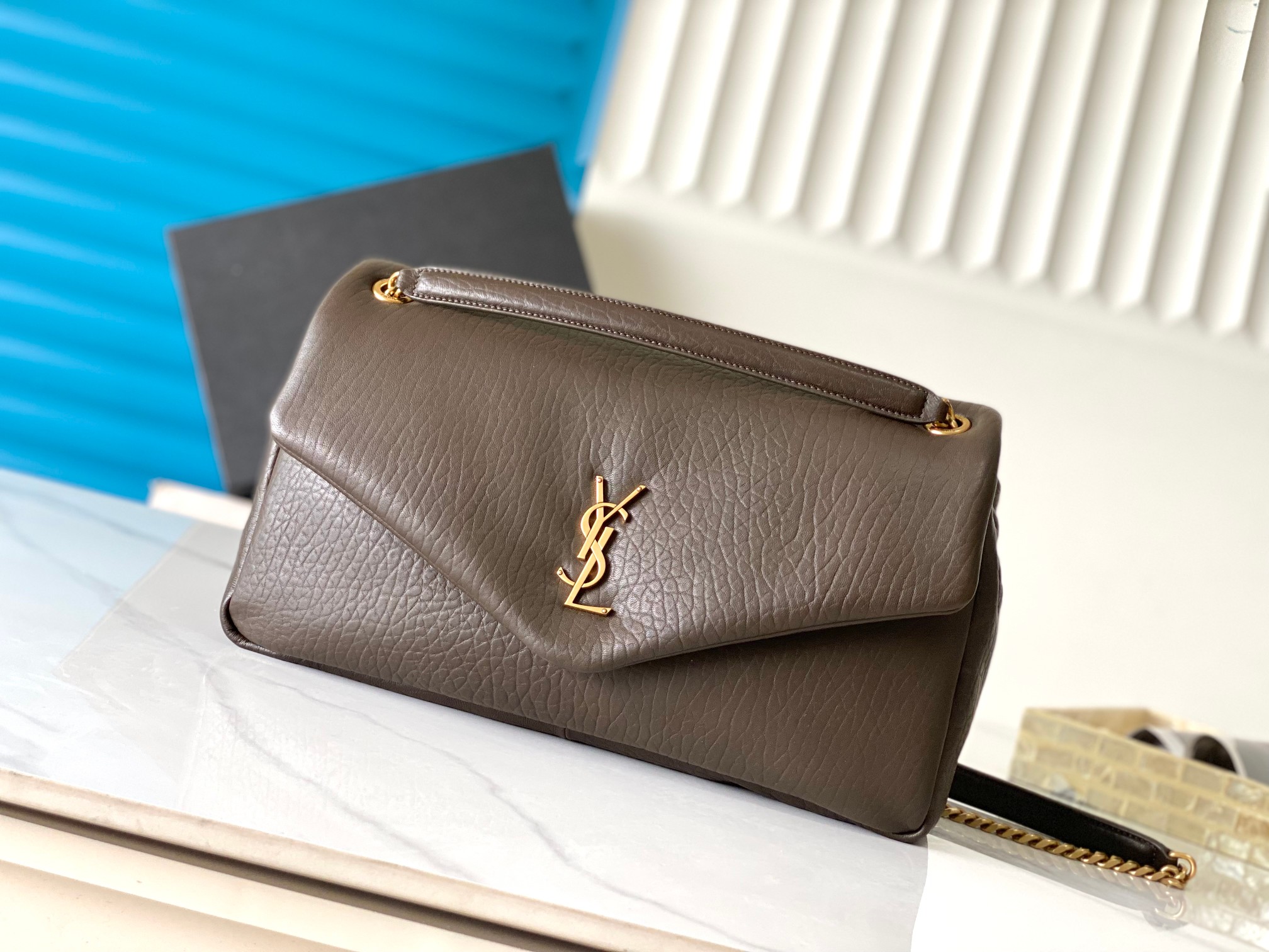 YSL CALYPSO 大象纹羊皮 链条包 磁性四合扣