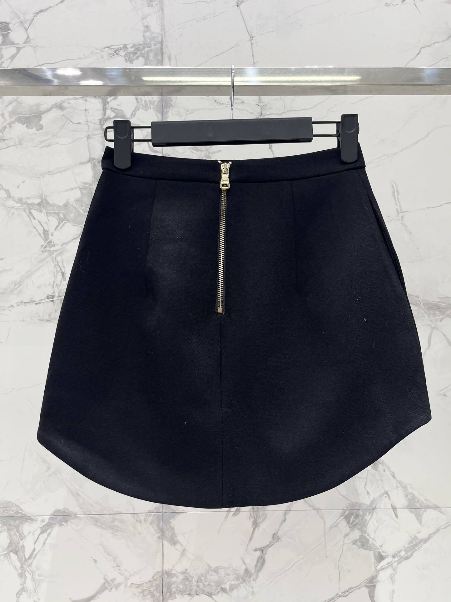 Balmain Gold Button U-Hem Skirt - Tencel Fabric, High Waist, SML Sizes 9 i1720060290 9822 8