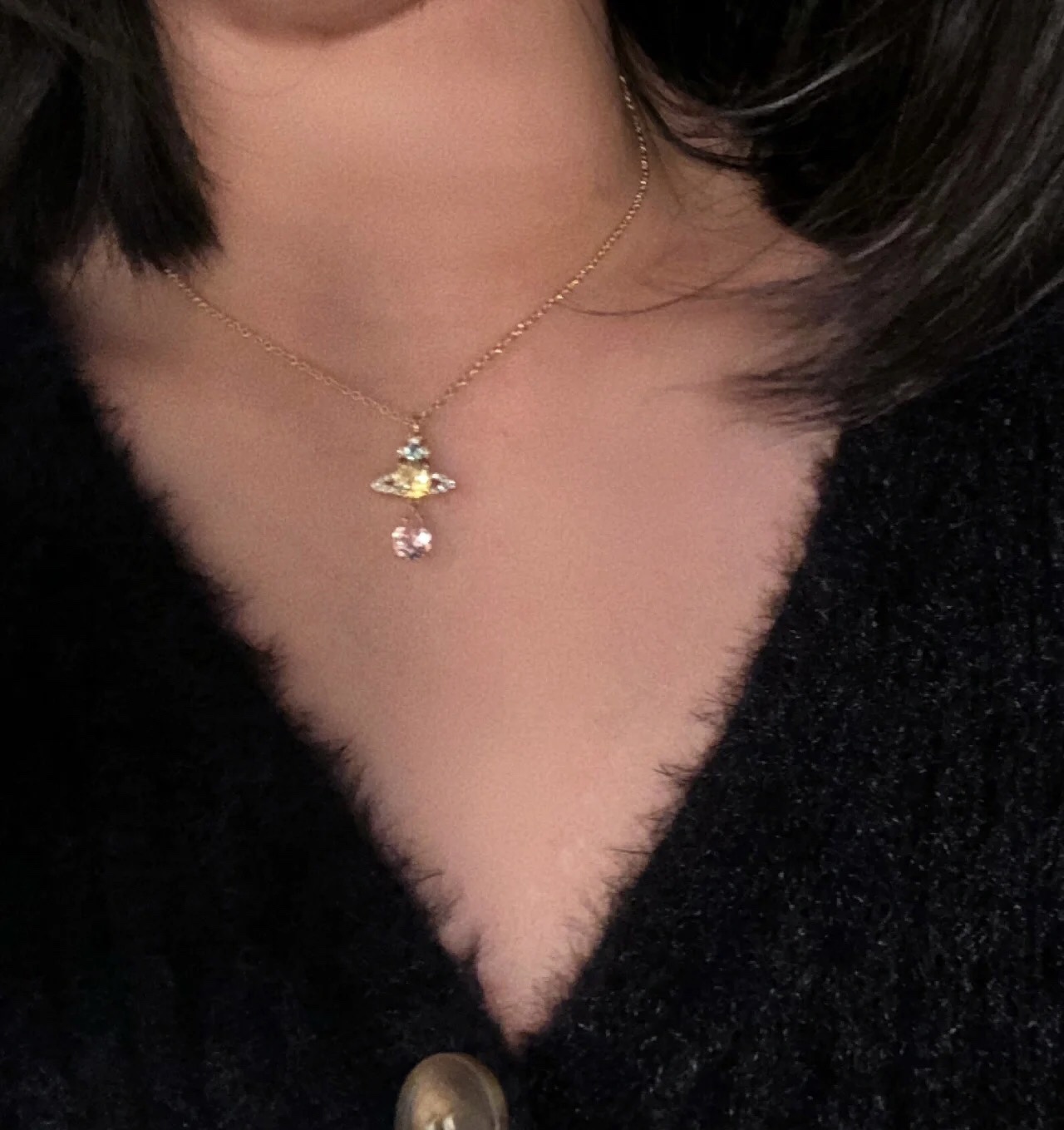 上身图参考～
人鱼泪项链