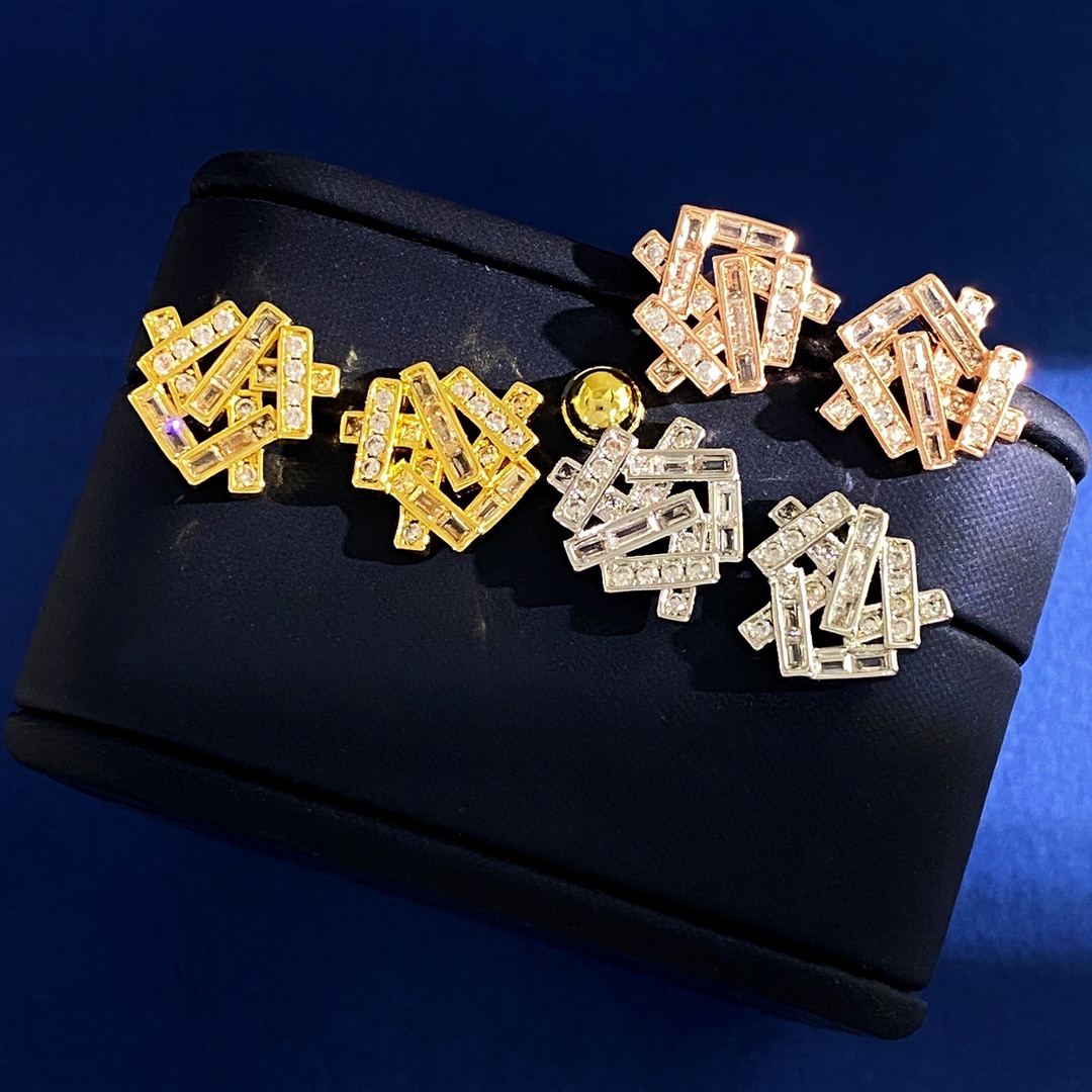 Graff Jewelry Earring 2023 Replica
 Yellow Set With Diamonds Brass Fashion