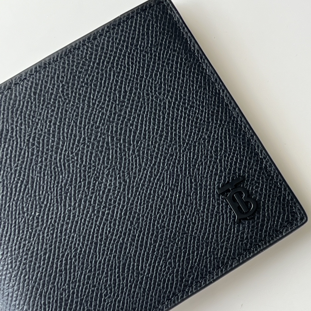 [Burberry Wallets]Grain leather TB double-fold wallet [B] Original order, larg