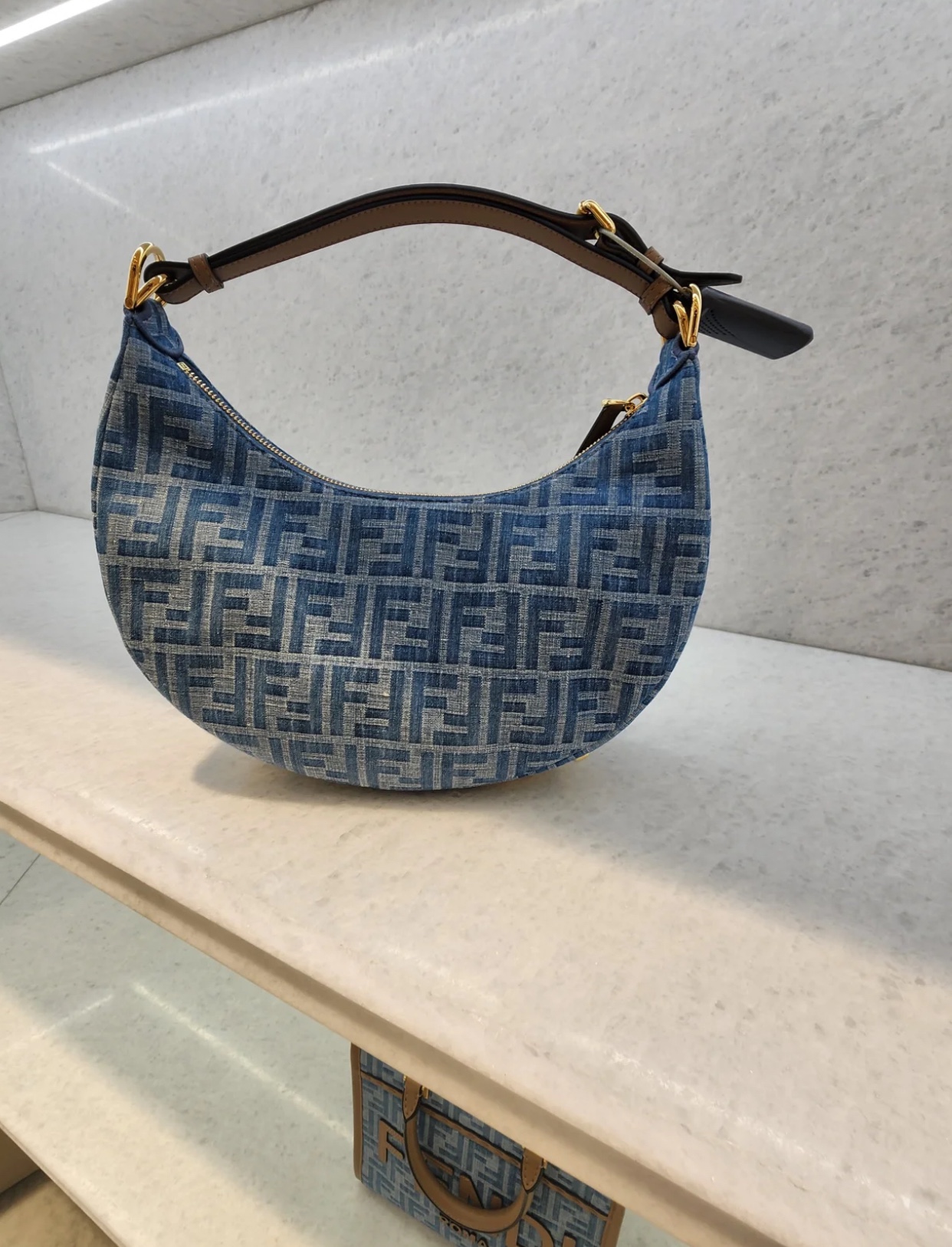 FendigraphyCrescent bag upper body picture