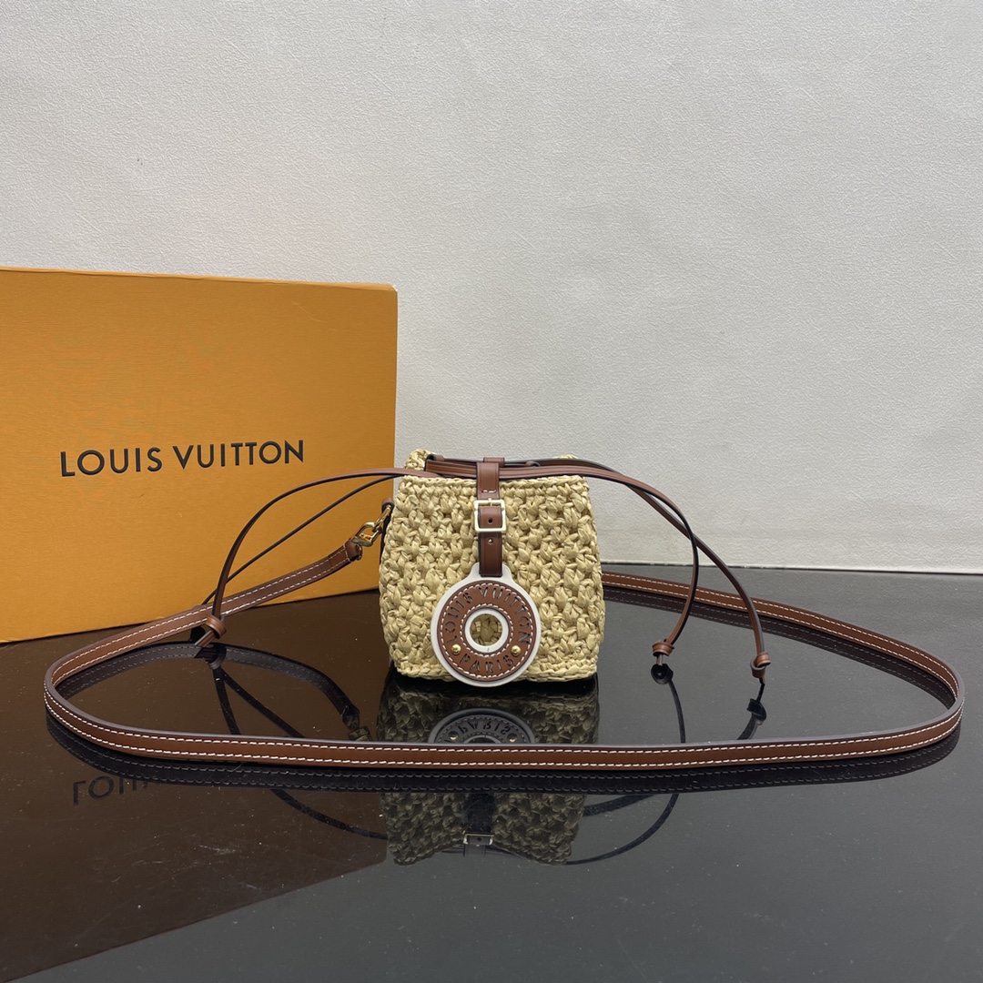 Beste replica nieuwe stijl
 Louis Vuitton Tassen handtassen Koeienhuid Raffia M83521