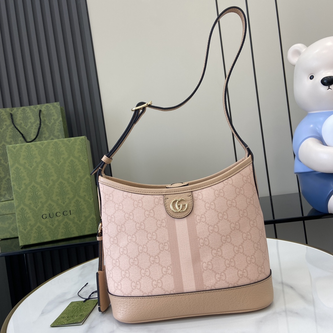 Gucci Ophidia Bucket Bags Crossbody & Shoulder Bags Blue Brown Gold Grey Light Pink Canvas Cotton GG Supreme