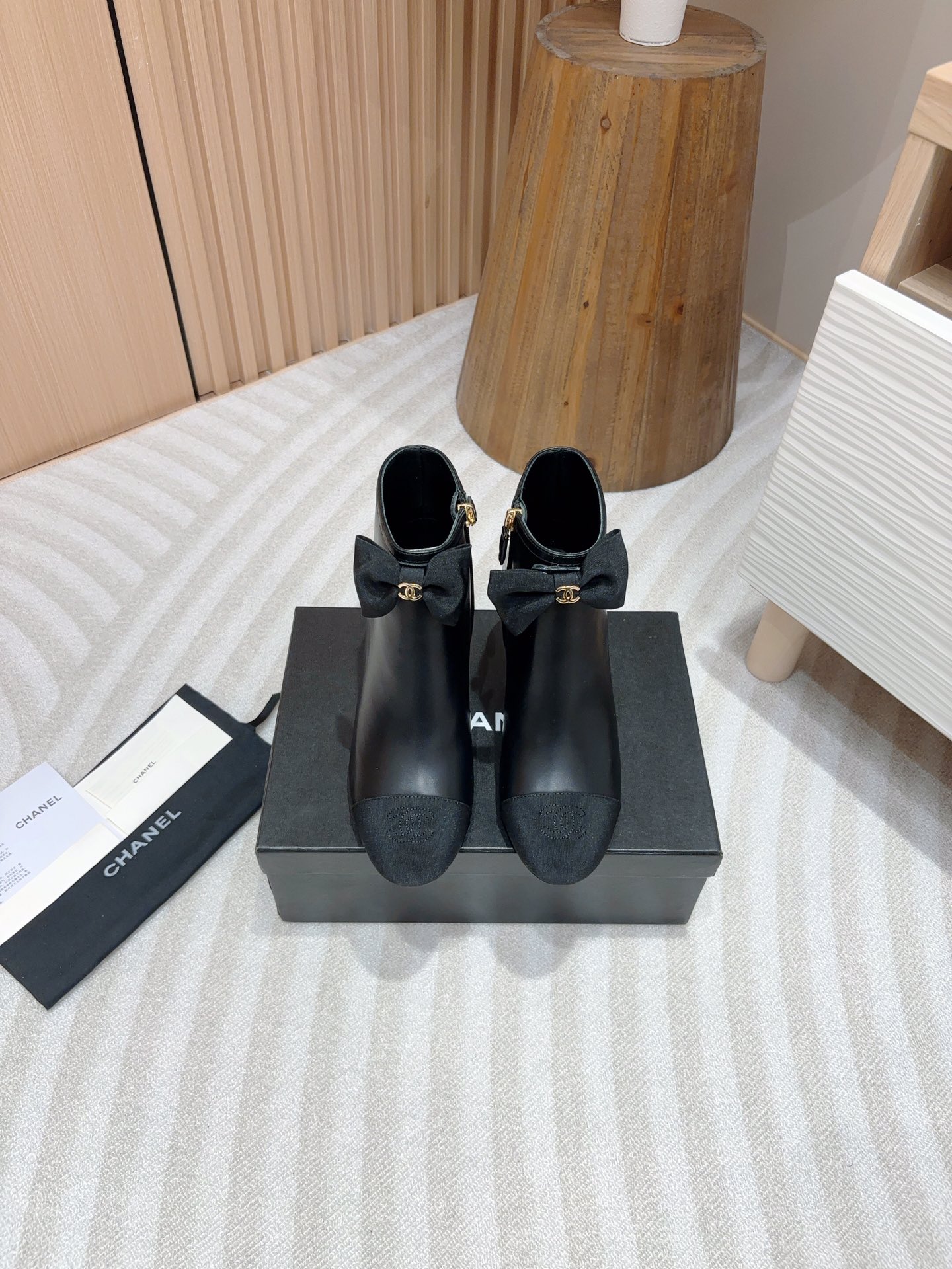 China Sale
 Chanel Short Boots Genuine Leather Lambskin Sheepskin