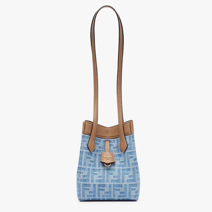 Fendi [Origami Mini Handbag] F299 Light Blue Denim Official Show