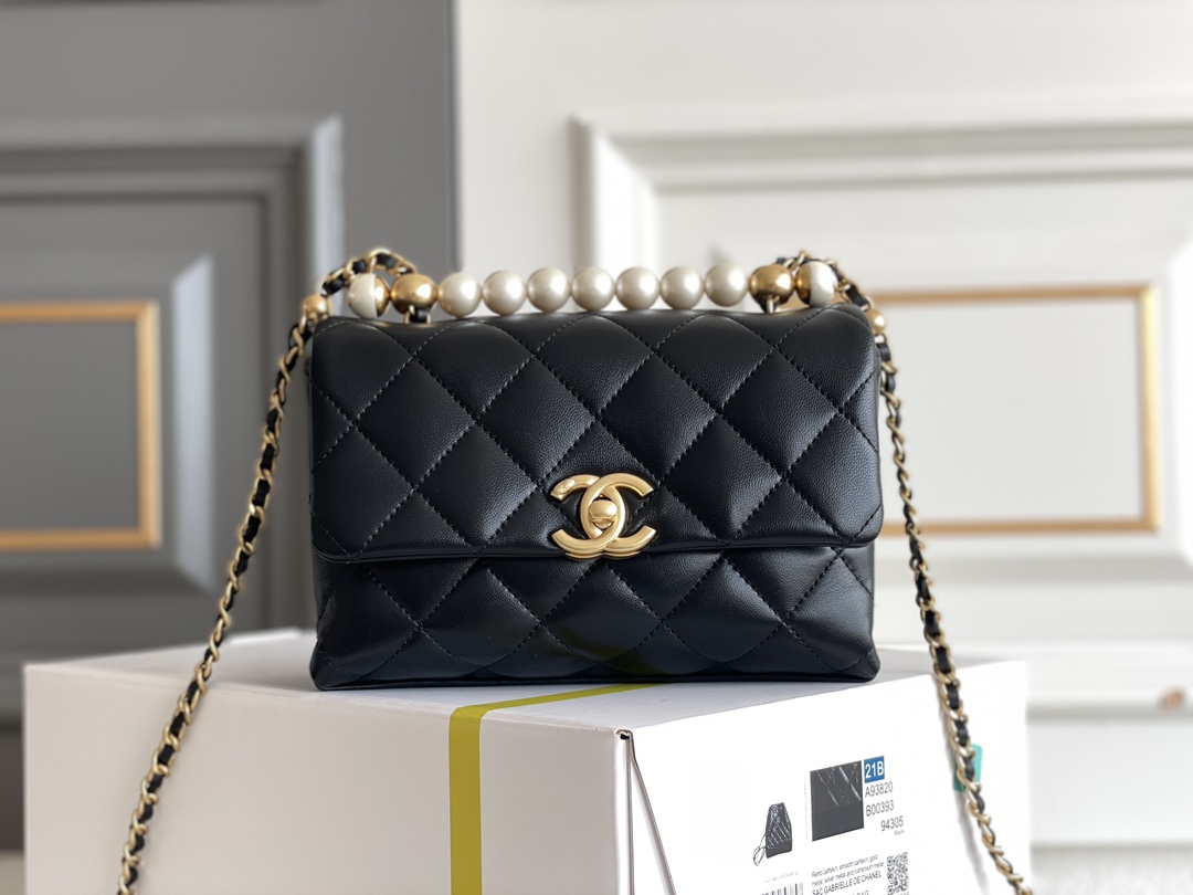 Chanel Classic Flap Bag Borse Crossbody & Borse a Tracolla Knockoff Altissimo qualità
 Platino Bianco Lucidatura Oro vintage Pelle di pecora Vintage