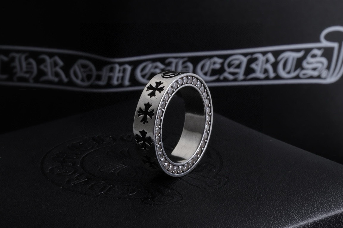 Chrome Hearts Classic Vintage Cross Diamond Ring