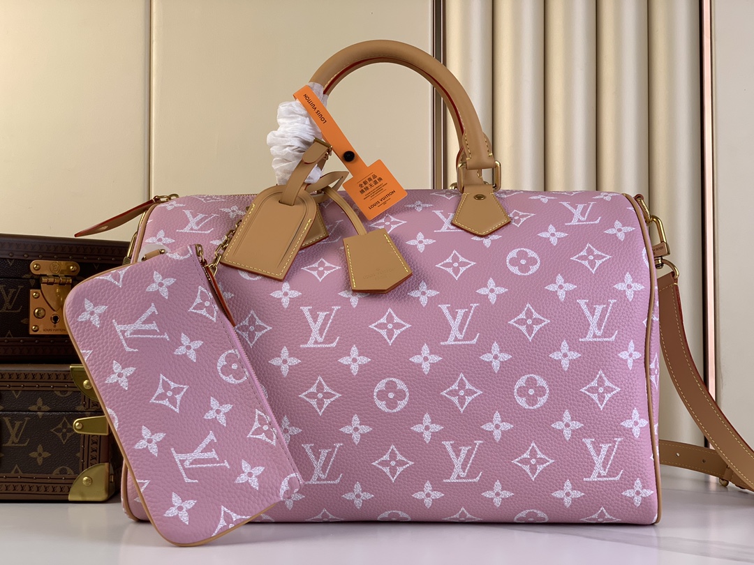 Louis Vuitton LV Speedy Sale
 Bags Handbags Pink Printing Canvas Cowhide Sheepskin M24422