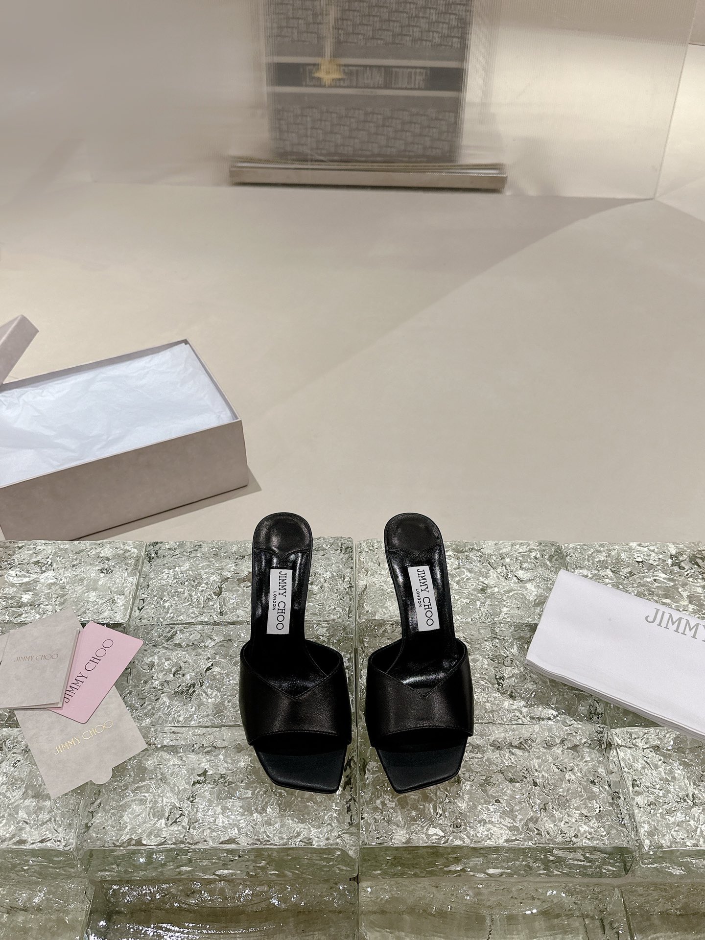 JIMMY CHOO hoge hakken sandalen slingback pumps met puntneus en kristallen bandjes + geïmporteerd schapenleer volledig kristallen schapenleer