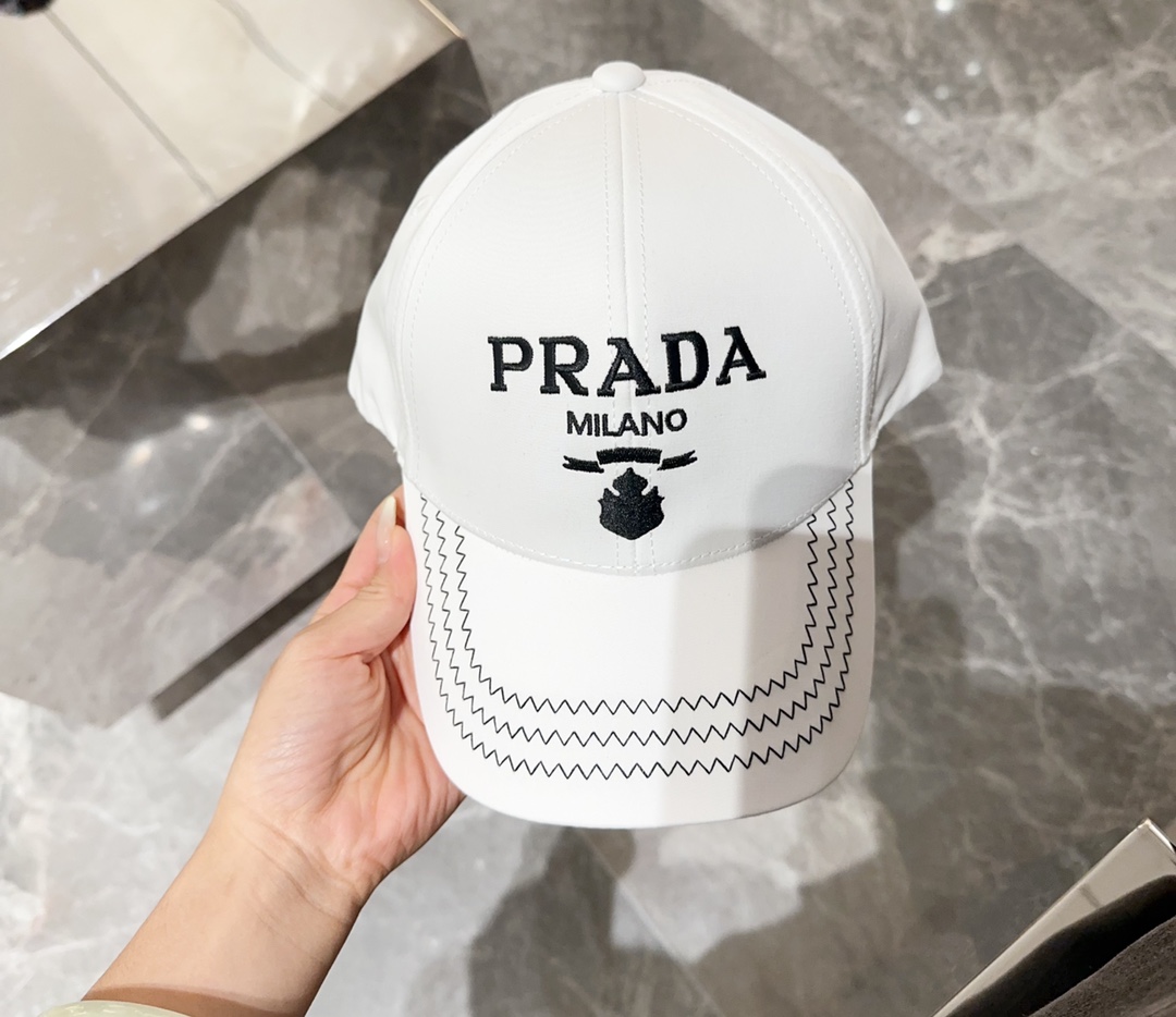 Prada Copy
 Hats Baseball Cap Unisex Spring Collection