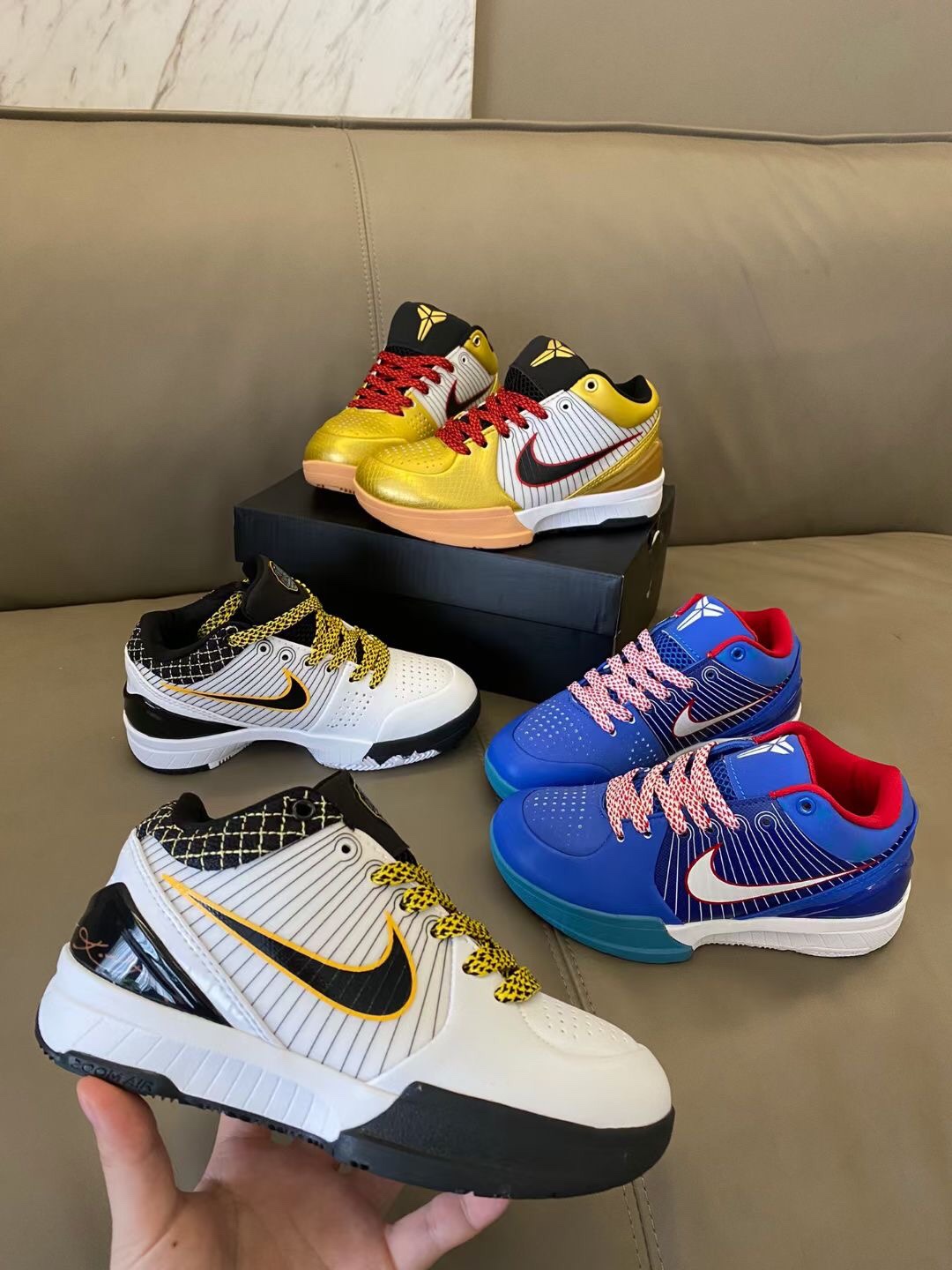 图片[3]-原图直出🌟 NK 科比4代儿童运动篮球鞋👟配色经典，脚感充实，包裹性强👍🏻弹跳效果好😜质感太棒了👏🏻是宝贝的最佳选择✅尺码30 31 32 33 34 35 36 37 38 39 40 41-选品中心