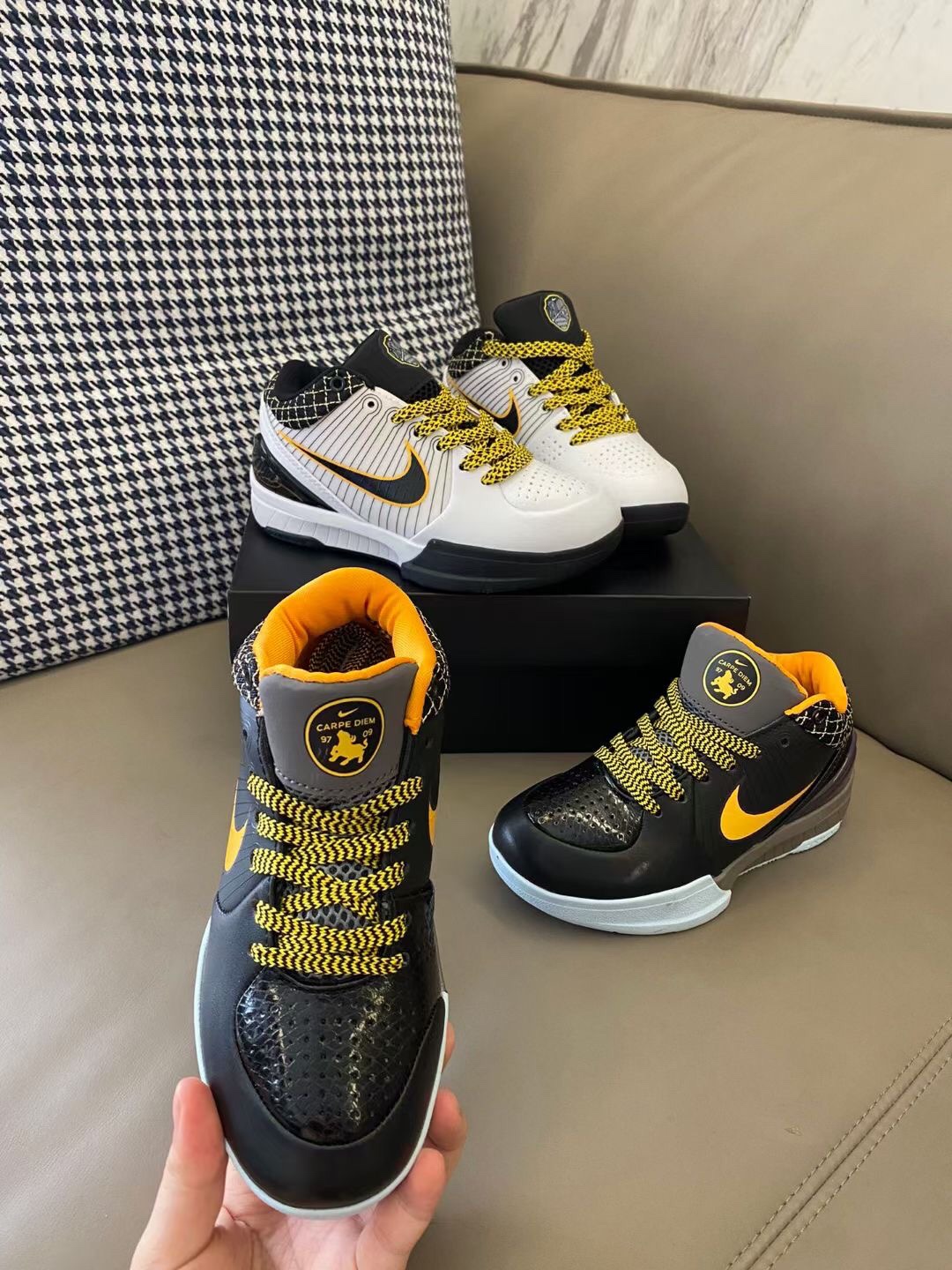 图片[2]-原图直出🌟 NK 科比4代儿童运动篮球鞋👟配色经典，脚感充实，包裹性强👍🏻弹跳效果好😜质感太棒了👏🏻是宝贝的最佳选择✅尺码30 31 32 33 34 35 36 37 38 39 40 41-选品中心