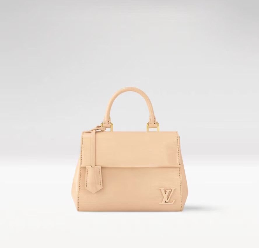 Louis Vuitton LV Cluny Tassen handtassen Abrikos kleur Epi Patentleer Mini M58928