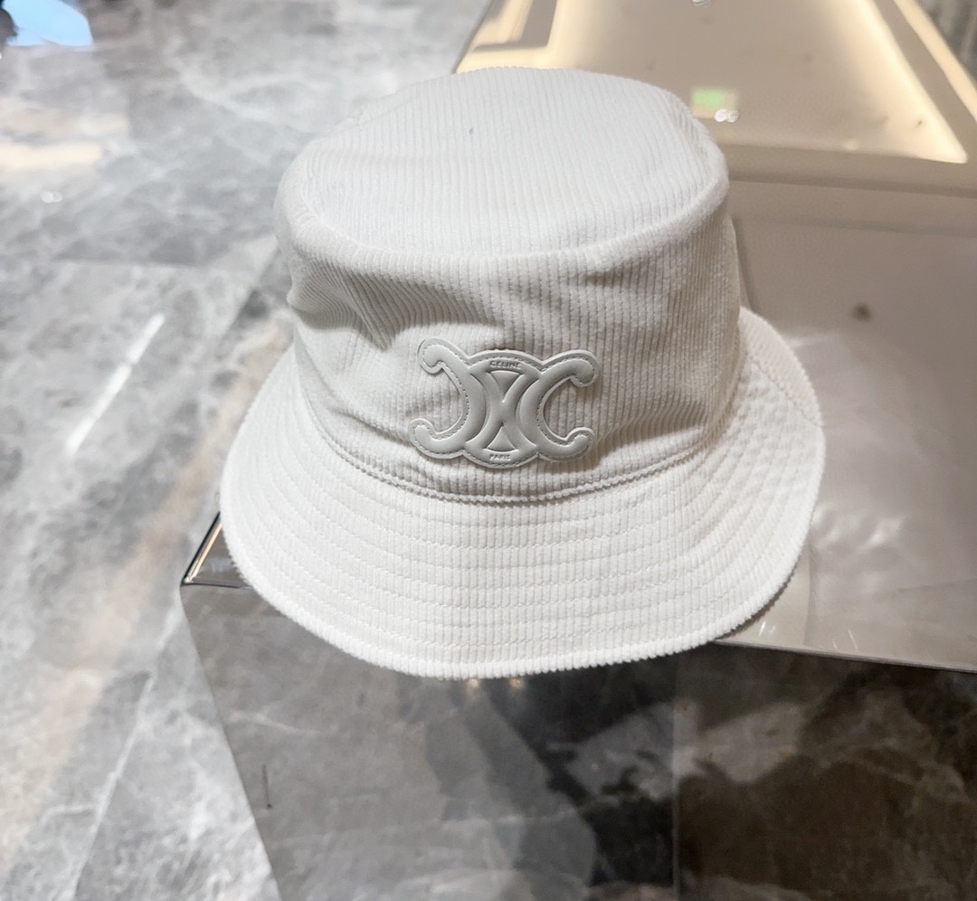 Celine Hats Bucket Hat Embroidery Fall Collection