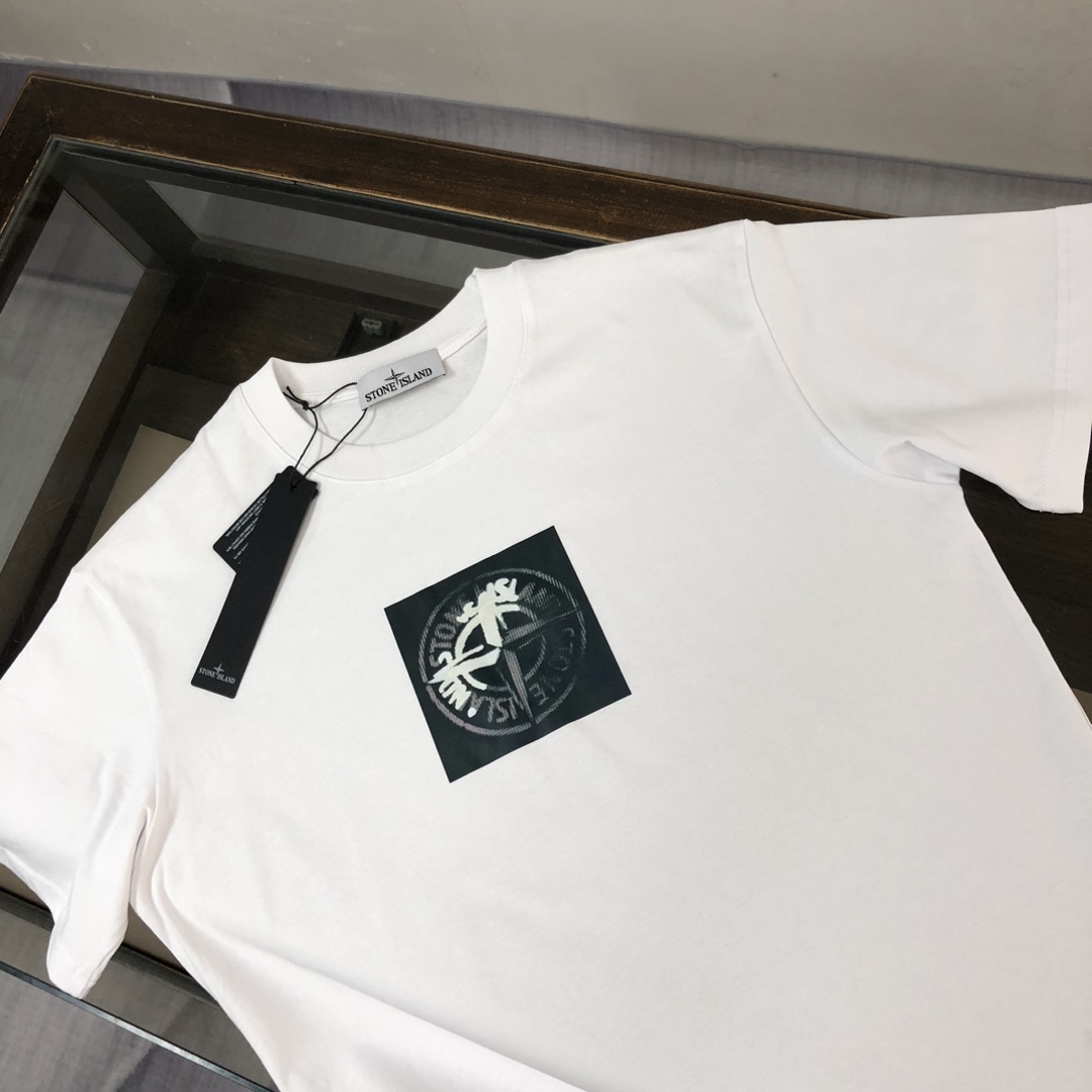 Stone Island Custom Cotton T-Shirts: Unique Design, Comfortable Fit, Various Sizes & Colors - 图片 3