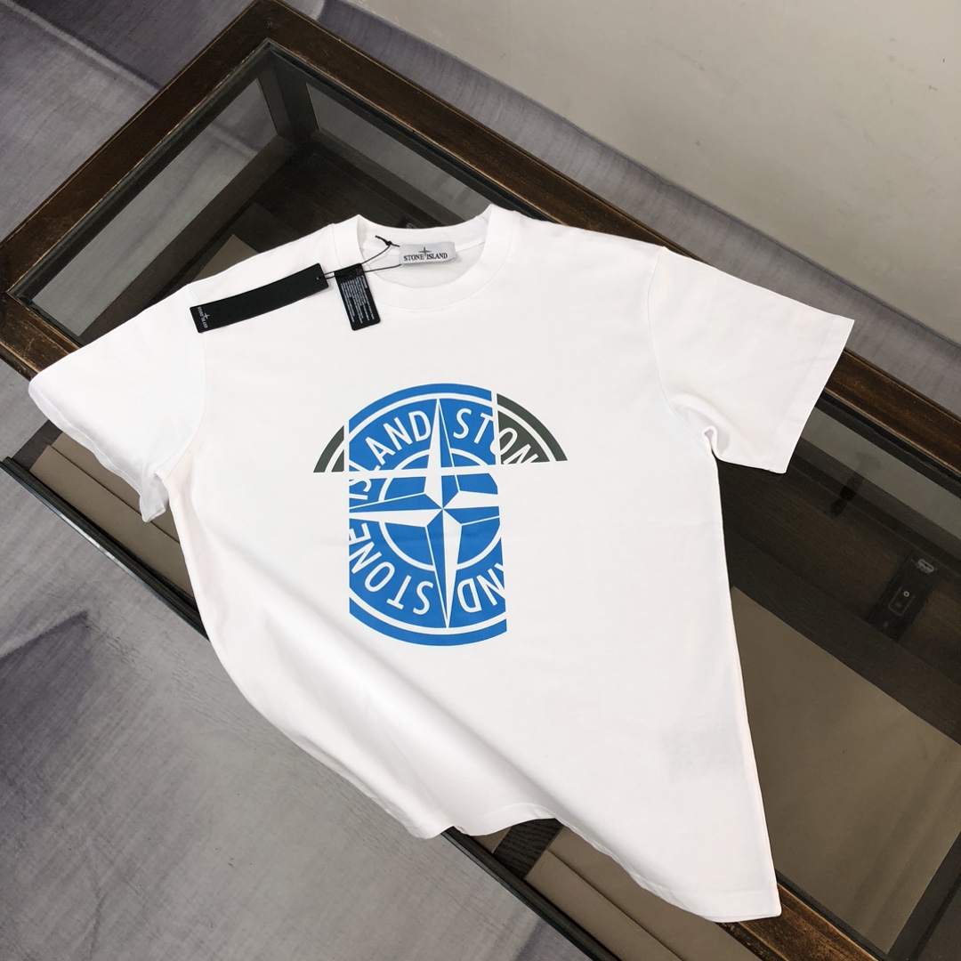 Stone Island’s Latest Custom Cotton T-Shirt Collection in Black and White, Sizes S-XL - 图片 1
