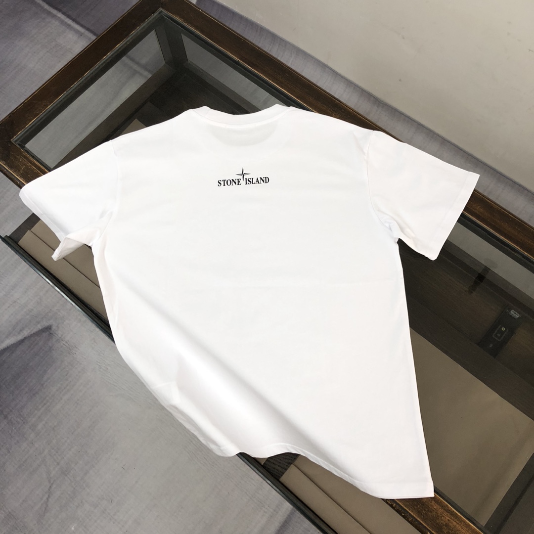 Stone Island’s Latest Custom Cotton T-Shirt Collection in Black and White, Sizes S-XL - 图片 7