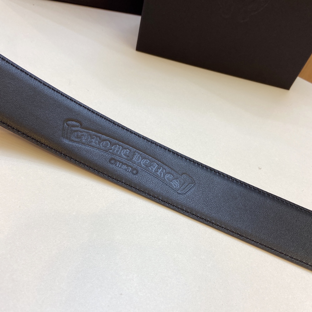 𝐂𝐡𝐫𝐨𝐦𝐞𝐇𝐞𝐚𝐫𝐭𝐬 克罗心 可拆卸款，S925镀银扣钉刻字清晰，效果立体，精品铜扣搭配头层荔枝纹皮