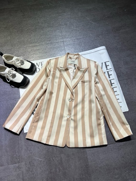 Fendi Clothing Coats & Jackets Beige