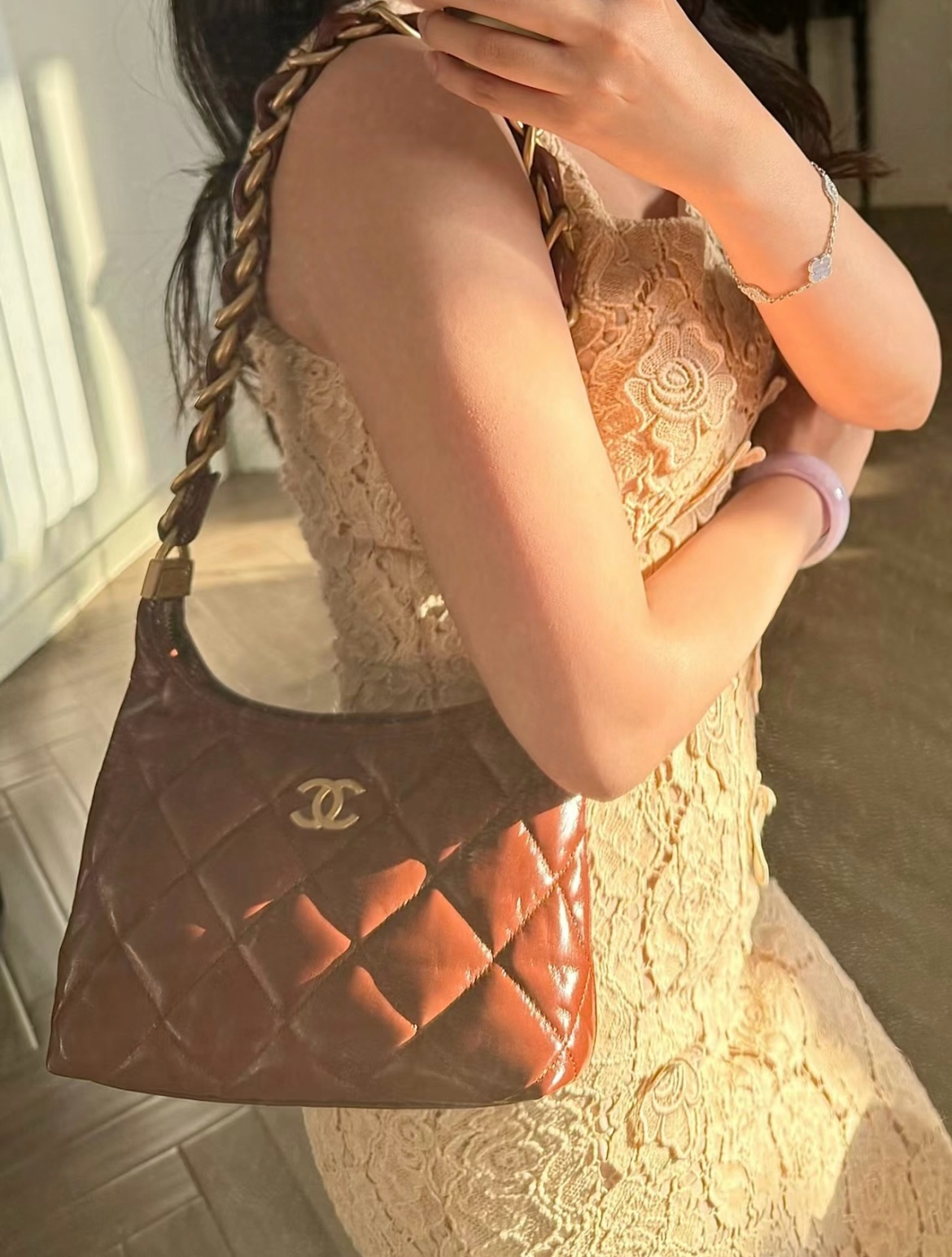 Loving the 24A Small Underarm Bag in Caramel - Bag 8