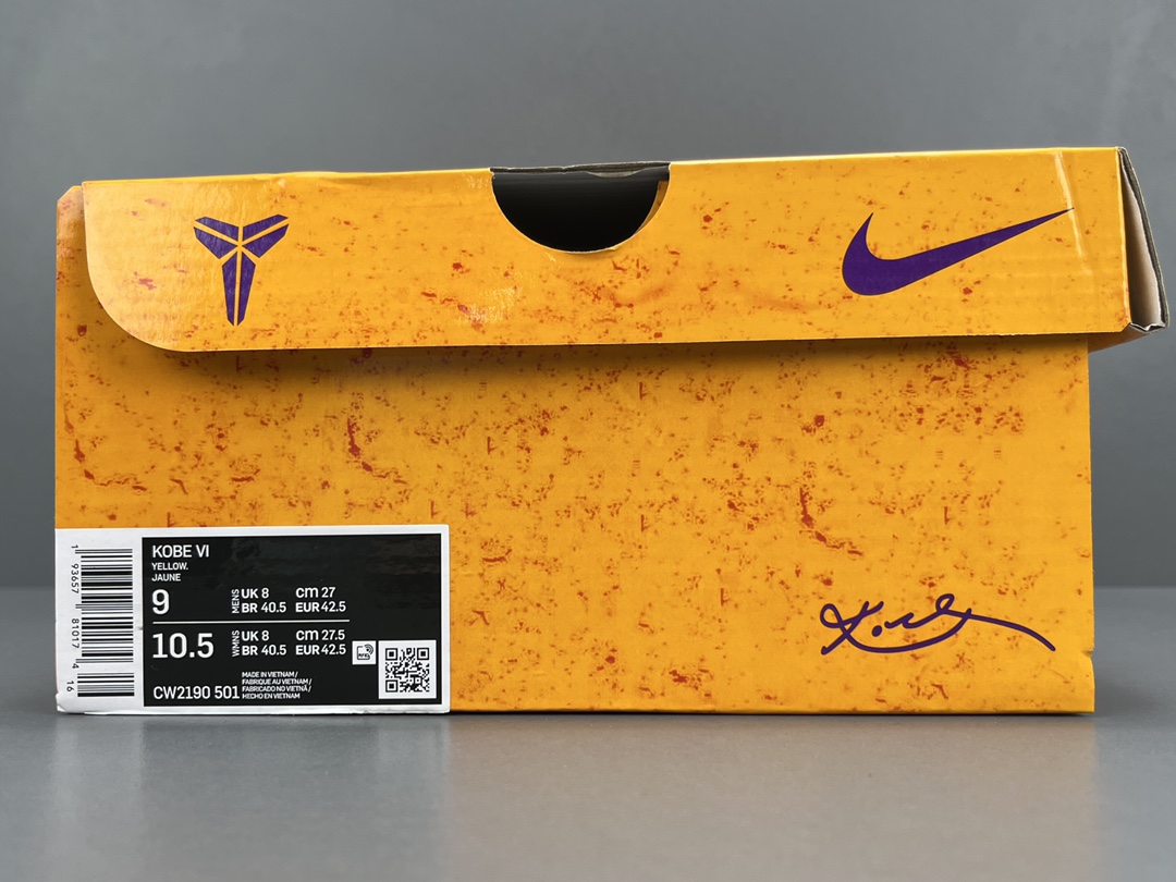 S2版科比6OFFWHITExNikeKobe6联名黄CW2190-501S2纯原生产线科比六代#Zoo