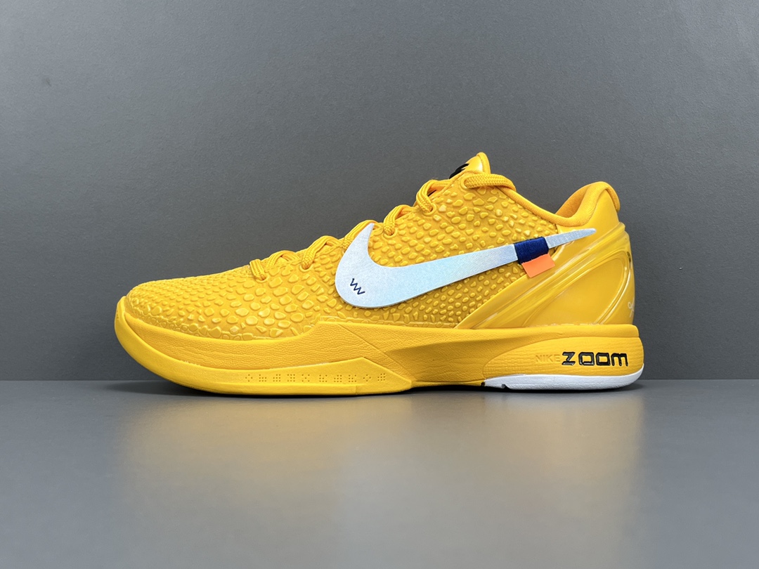 S2版科比6OFFWHITExNikeKobe6联名黄CW2190-501S2纯原生产线科比六代#Zoo