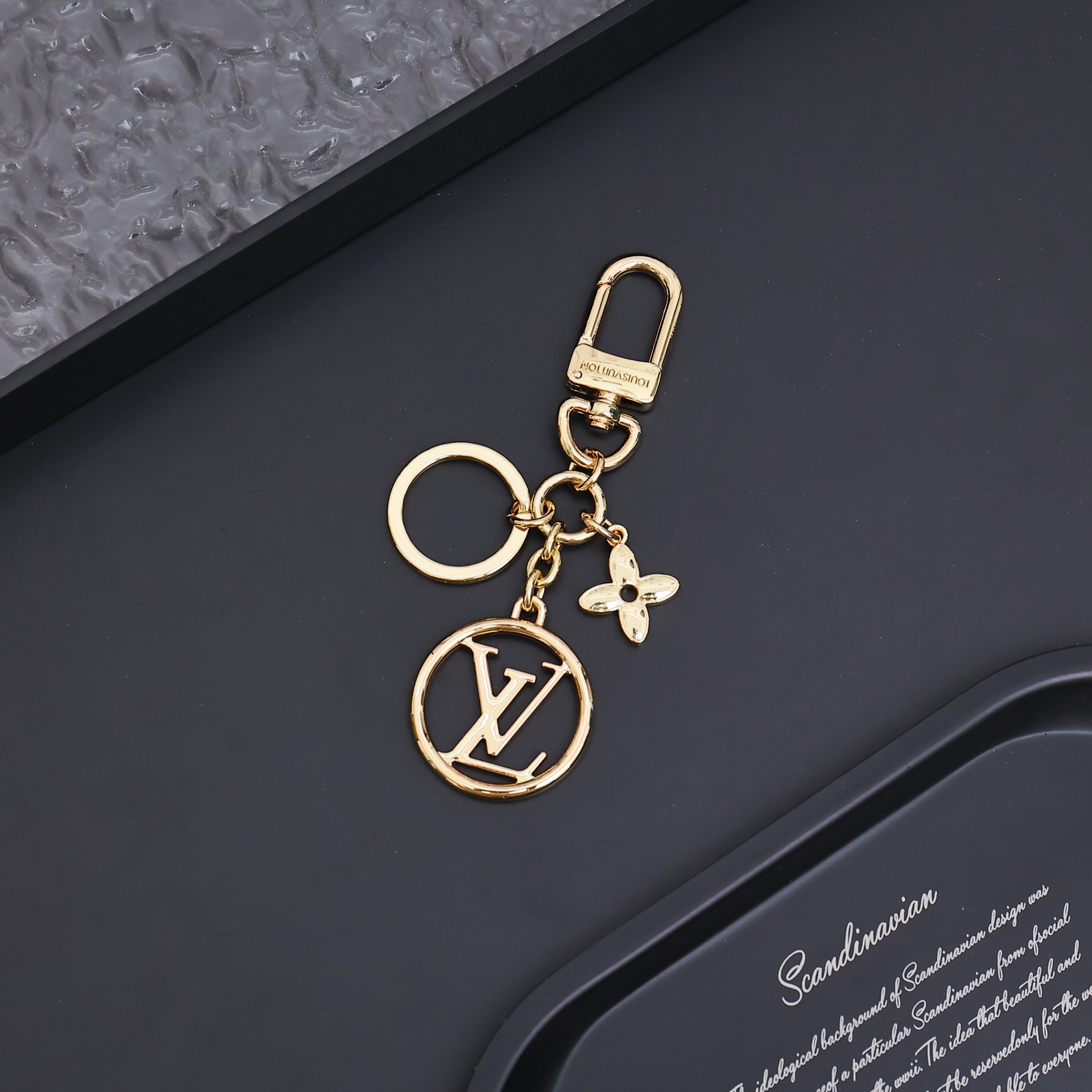 Classic Alphabet Keychain - M Initial - Front