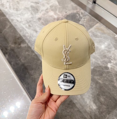 Yves Saint Laurent Embroidered Logo Baseball Cap Casual Style Unisex 1 Yves Saint Laurent Embroidered Logo Baseball Cap Casual Style Unisex