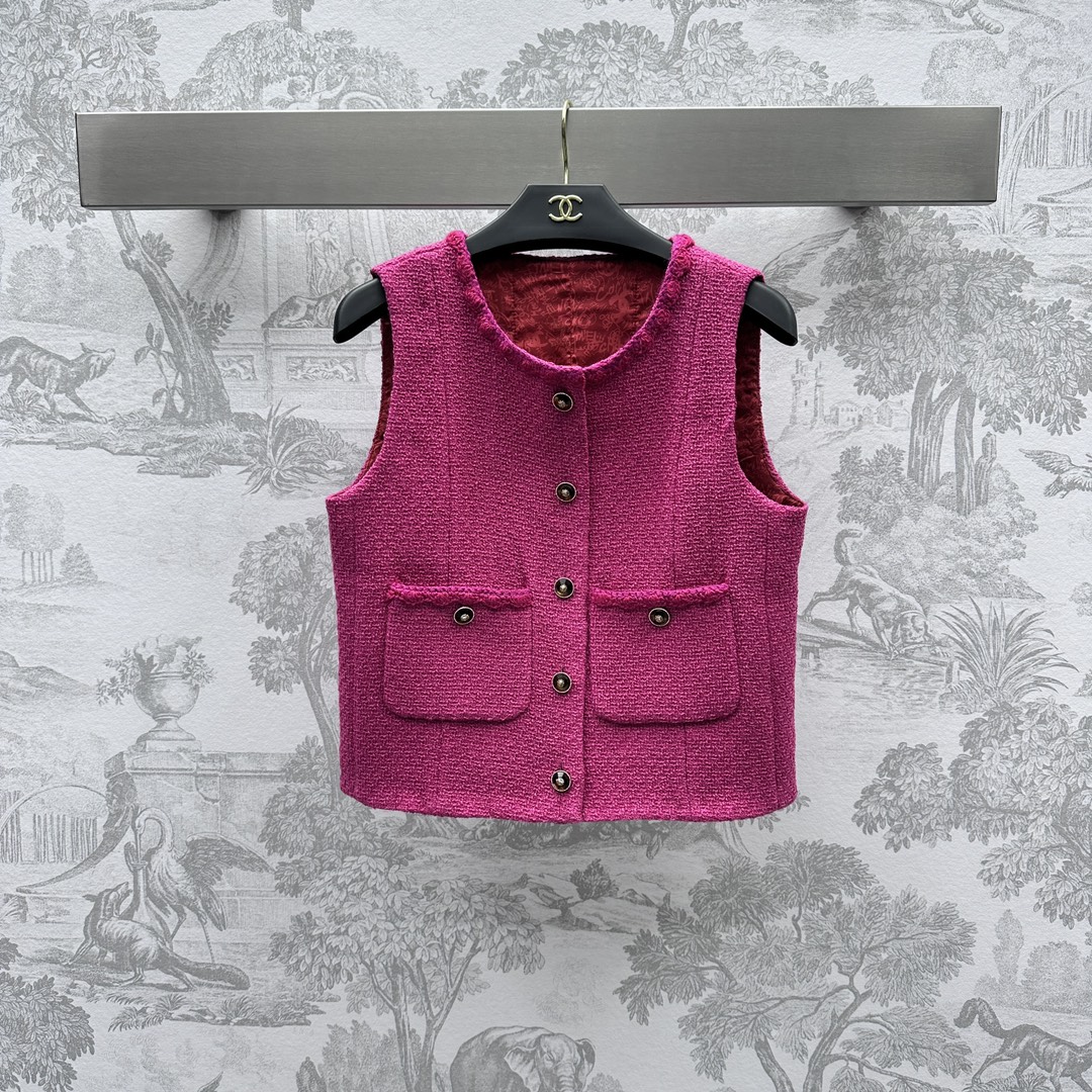 Chanel Clothing Waistcoats Printing Wool