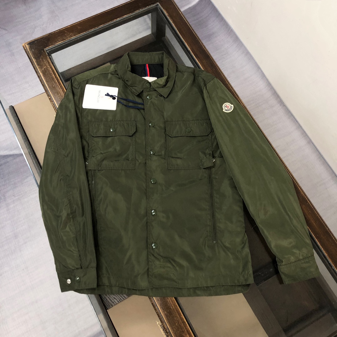 Moncler Clothing Coats & Jackets Shirts & Blouses Windbreaker Army Green Black Khaki